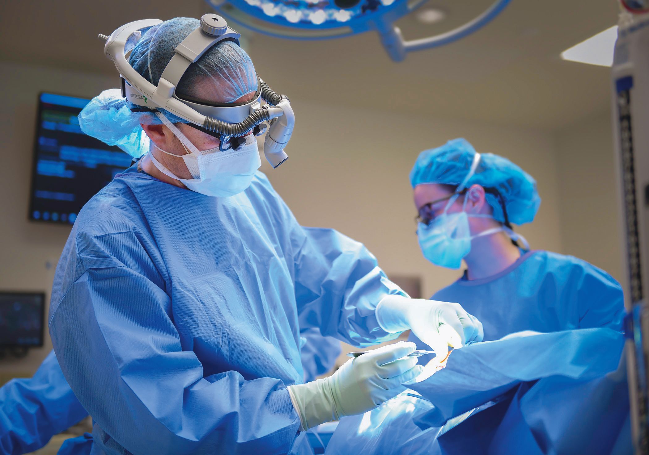 Doctors performing surgery