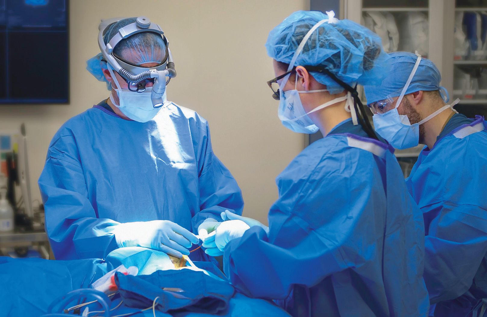 Doctors doing surgery