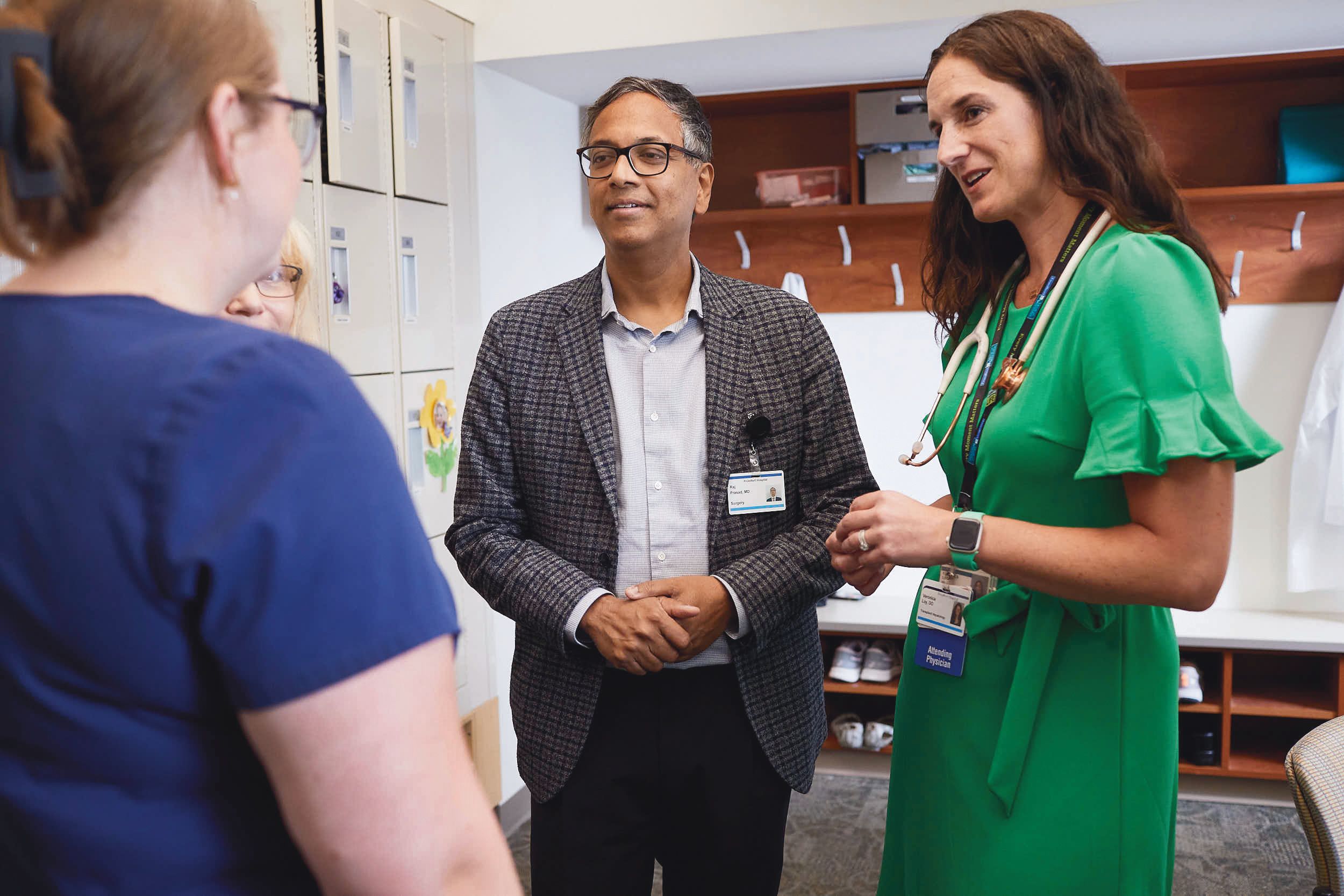 Doctors meeting together
