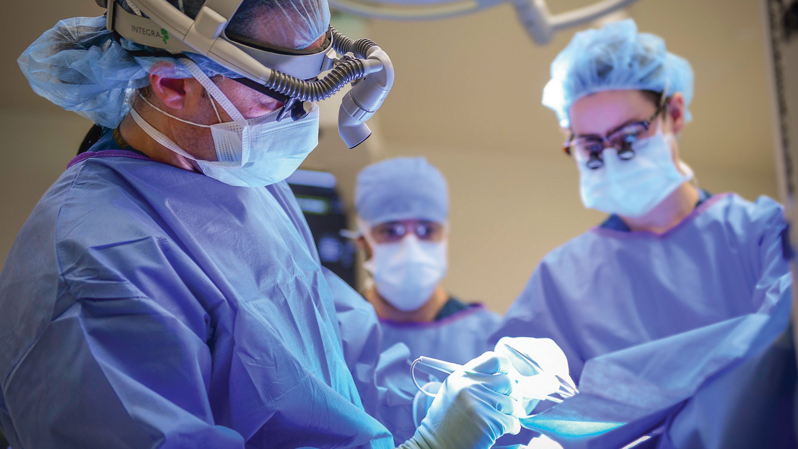 Doctors performing surgery.