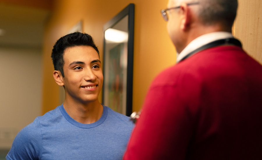 Image of teen boy with provider